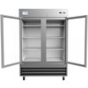 Koolmore 54" 2 Glass Door Commercial Reach-in Refrigerator Cooler with LED Lighting - 47 cu. Ft RIR-2D-GD